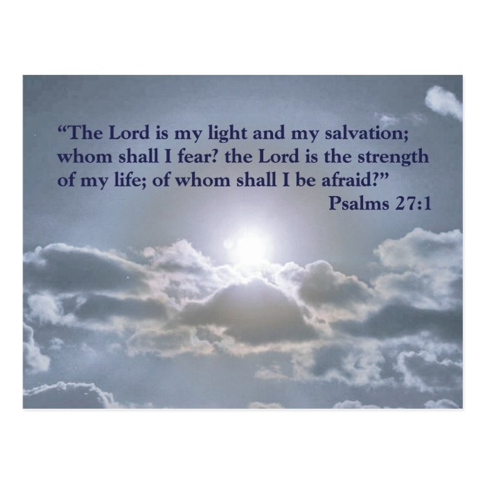 The Lord is my light postcard | Zazzle