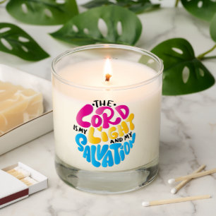 The Lord is My Light & Salvation - Peony Scented Candle