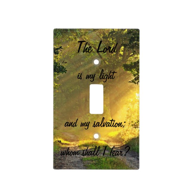 The Lord is my Light Scripture Light Switch Cover (Front)