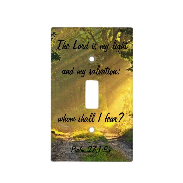 The Lord is my Light Scripture Light Switch Cover (Front)