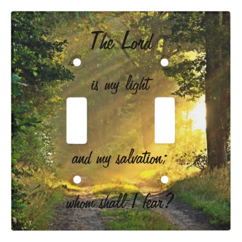 The Lord is my Light Scripture Light Switch Cover