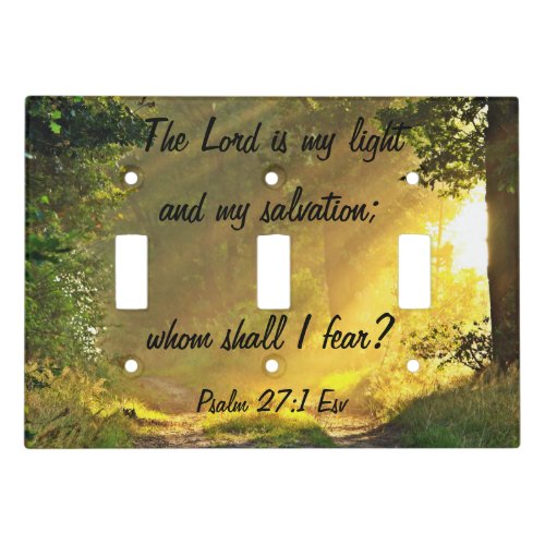 The Lord is my Light Scripture Light Switch Cover