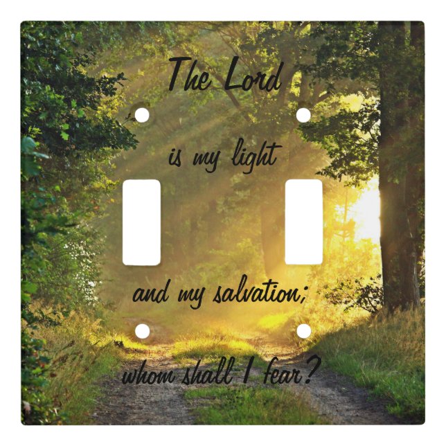 The Lord is my Light Scripture Switch Cover (Front)
