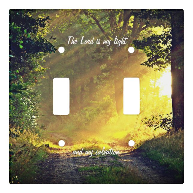 The Lord is my Light Scripture Switch Cover (Front)