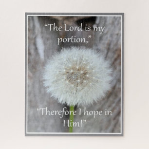 The Lord is My Portion Bible Scripture Quote Jigsaw Puzzle