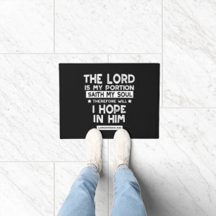 The Lord is My Portion Lamentations 3 24 Quotes Doormat