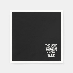 The Lord is My Portion Lamentations 3 24 Quotes Napkins