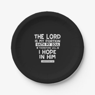 The Lord is My Portion Lamentations 3 24 Quotes Paper Plates