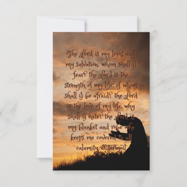 The Lord Is My Prayer Flat Greeting Card (Front)