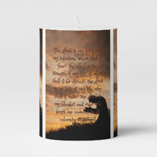 The Lord Is My Prayer Pillar Candle