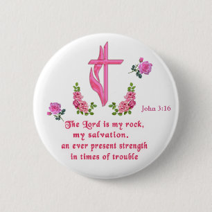 The Lord is my rock Button