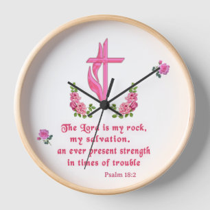 The Lord is my rock Clock