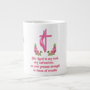 The Lord is my rock Giant Coffee Mug