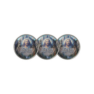 The Lord Is My Rock: Jesus in Sacred Carving Golf Ball Marker