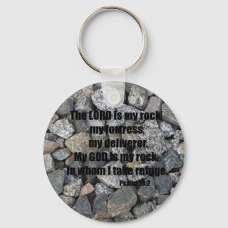 The Lord is my Rock Key Chain