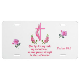 The Lord is my rock License Plate