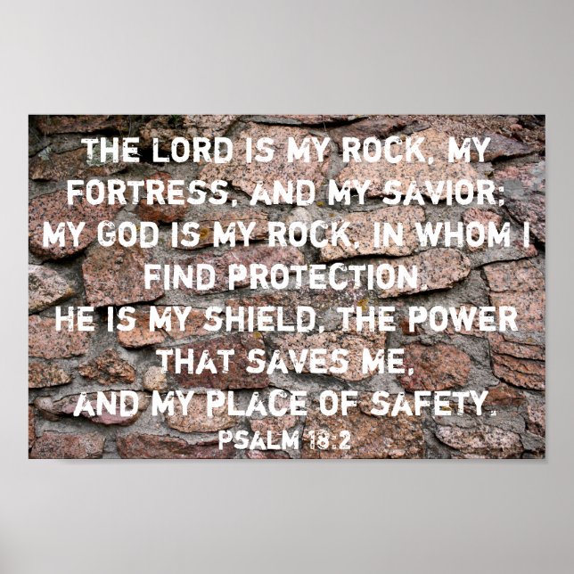 The Lord is My Rock Poster (Front)
