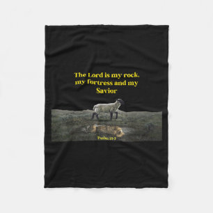 The Lord Is My Rock Psalm 18_2 - Christian Values Fleece Blanket