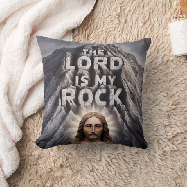The Lord Is My Rock: Psalm 18:2 Throw Pillow (Blanket)