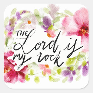 The Lord is my Rock   Scripture Square Sticker