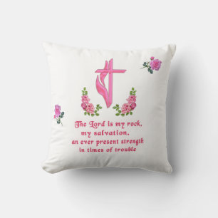 The Lord is my rock Throw Pillow