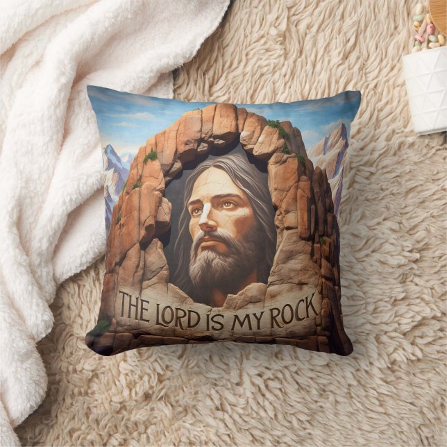 The Lord Is My Rock Throw Pillow (Blanket)