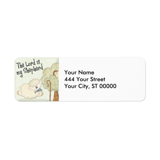 the lord is my shepard kids christian label (Front)
