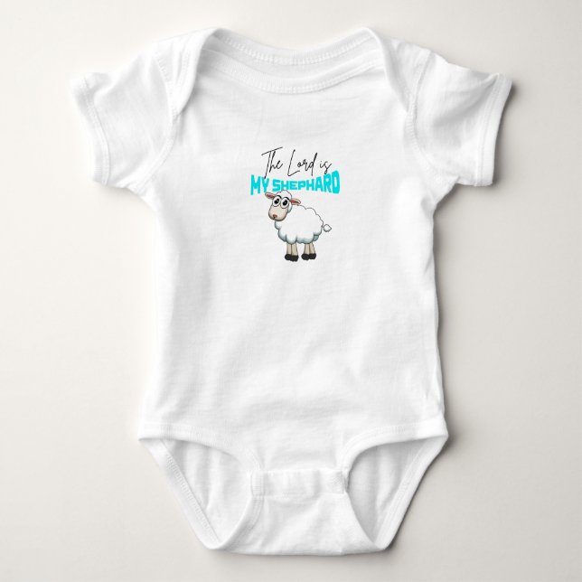 The Lord is My Shephard  Baby Bodysuit (Front)