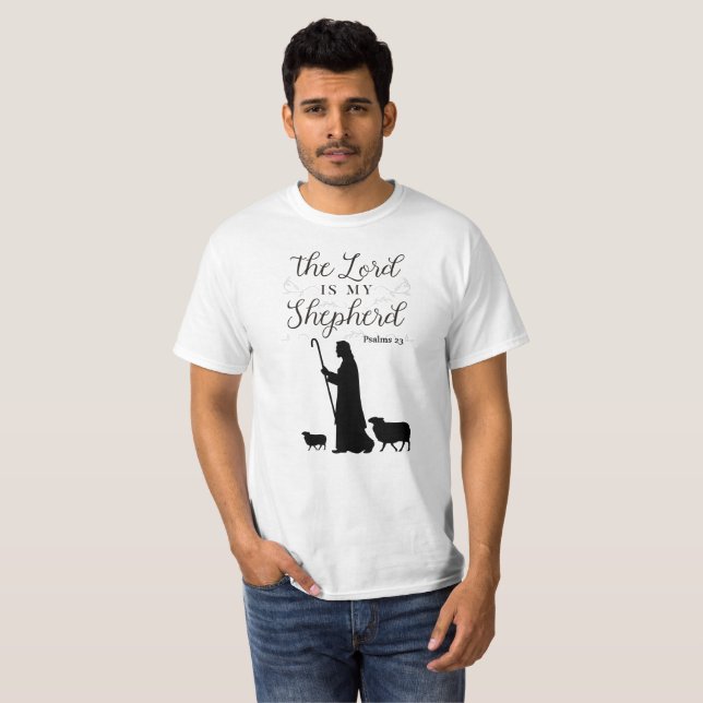 The Lord is My Shepherd 23 Psalm T-Shirt (Front Full)