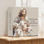 The Lord is My Shepherd 23rd Psalm 3 Ring Binder<br><div class="desc">Psalm 23 is known as the “Psalm of Faith” and is a favorite passage of scripture beloved by many. This bible themed 3-ring binder depicts the Good Shepherd - Jesus holding his sheep. This Psalm has been a comfort for the faithful throughout their lives. It makes a wonderful binder for...</div>