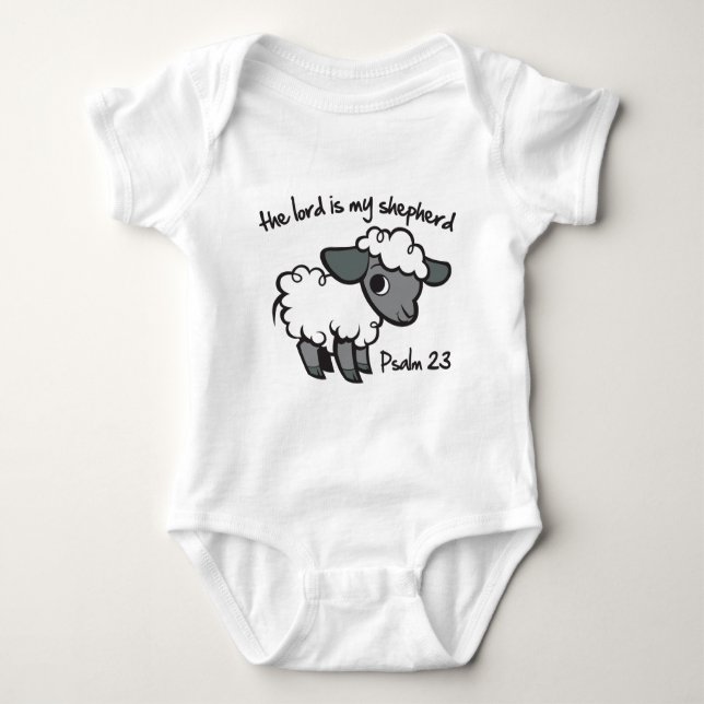 The Lord is my Shepherd Baby Bodysuit (Front)
