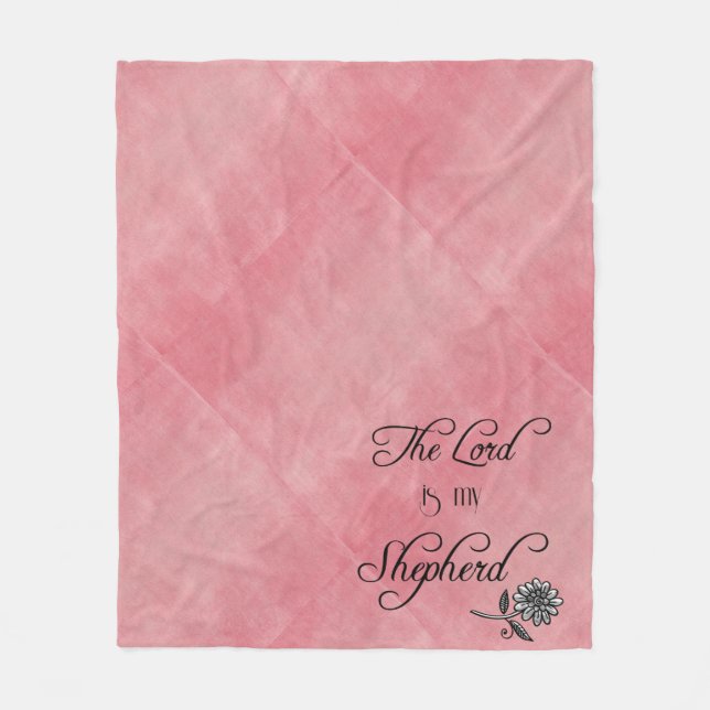 The Lord is my Shepherd Bible Verse Fleece Blanket (Front)