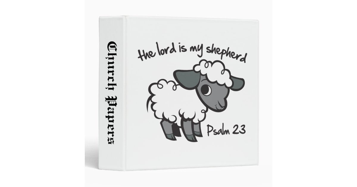 The Lord is my Shepherd Binder Zazzle