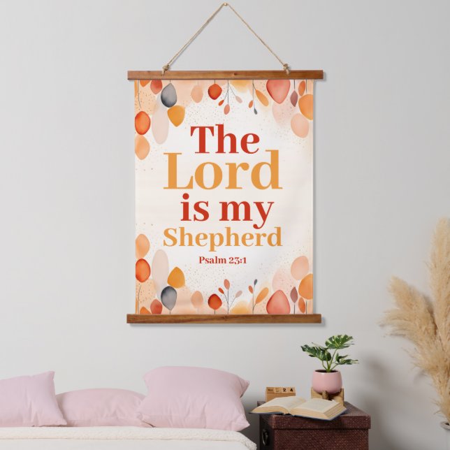 The Lord is my shepherd Boho Christian Hanging Tapestry (Bedroom)