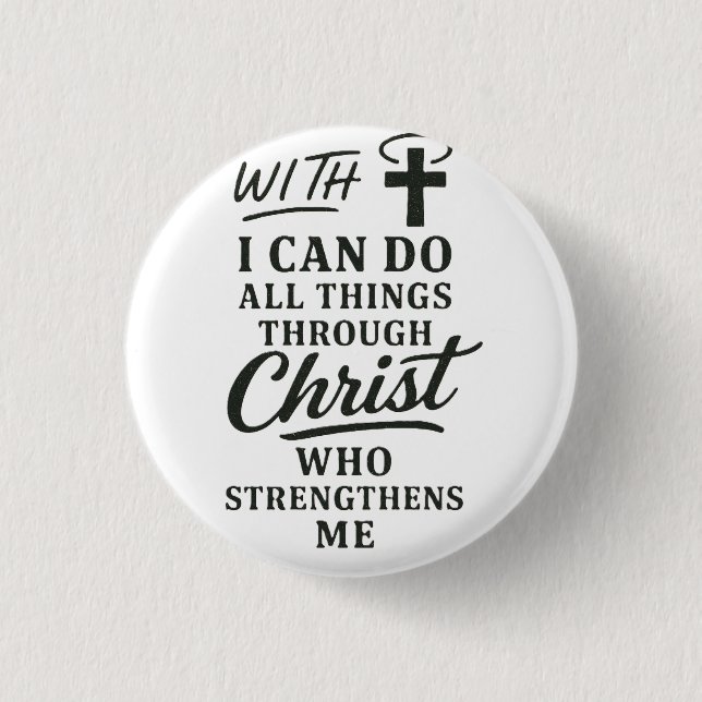 The Lord is my shepherd Button (Front)