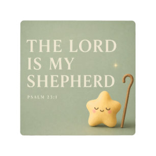 THE LORD IS MY SHEPHERD Christian Metal Print