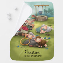The Lord is my shepherd cute baby blanket