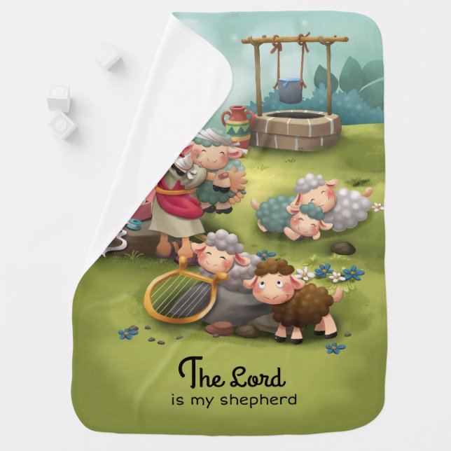 The Lord is my shepherd cute baby blanket (In Situ)