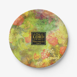 The LORD is my SHEPHERD dining bible verse Paper Plates