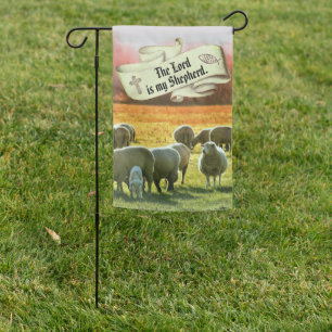The Lord is My Shepherd Garden Flag