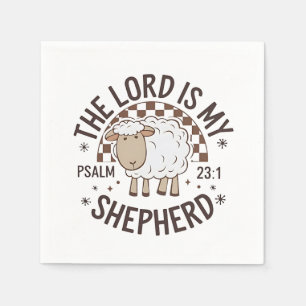 The Lord is my shepherd Jesus Thanksgiving Napkins