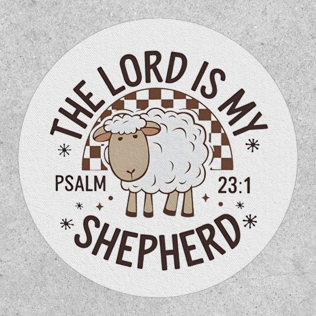 The Lord is my shepherd Jesus Thanksgiving Patch (Front)