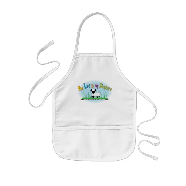 The Lord is my Shepherd kids' Christian apron (Front)