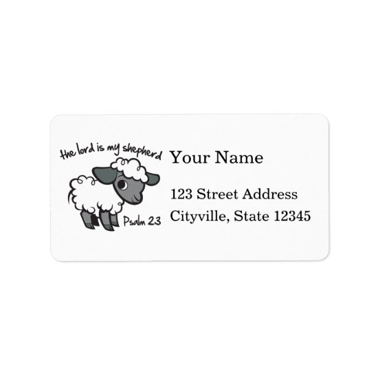 The Lord is my Shepherd Label