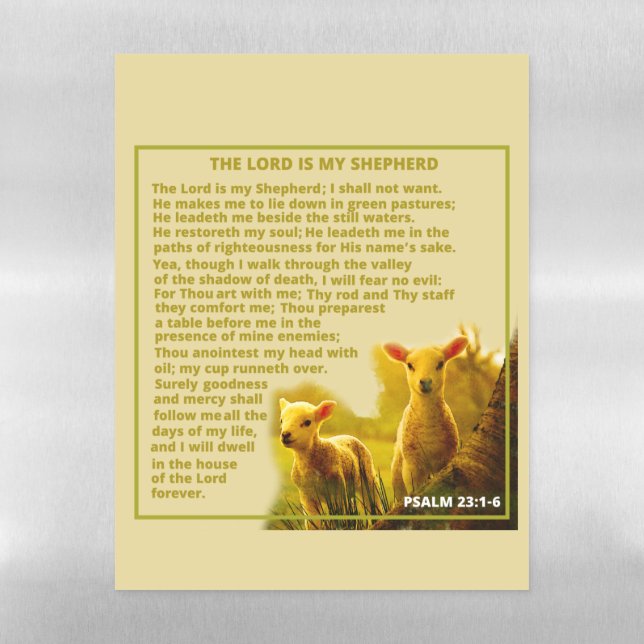 The Lord is my Shepherd  Magnetic Dry Erase Sheet (Vertical)
