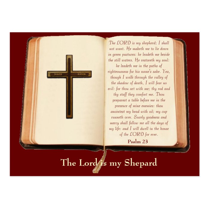 The LORD is my shepherd Post Card