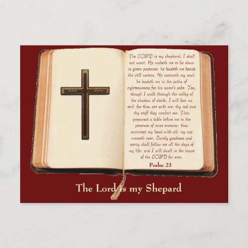 The LORD is my shepherd Postcard