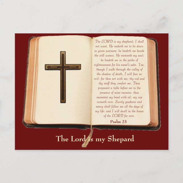 The LORD is my shepherd Postcard (Front)