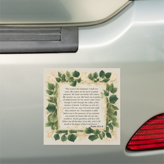 The Lord is My Shepherd Prayer Car Magnet (In Situ)