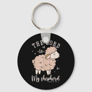 The Lord Is My Shepherd Prayer Christian Sheep Wom Keychain